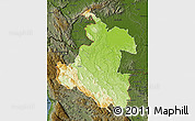 Physical Map of Karlovac, darken