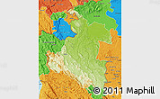 Physical Map of Karlovac, political outside