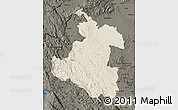 Shaded Relief Map of Karlovac, darken