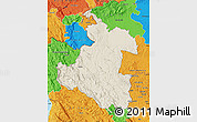Shaded Relief Map of Karlovac, political outside