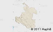 Shaded Relief Map of Karlovac, single color outside