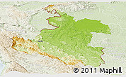 Physical Panoramic Map of Karlovac, lighten