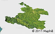 Satellite Panoramic Map of Karlovac, single color outside