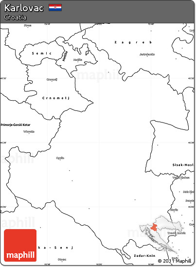 Blank Simple Map of Karlovac
