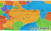 Political 3D Map of Krapina-Zagorje