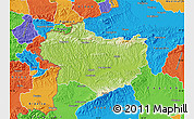 Physical Map of Krapina-Zagorje, political outside