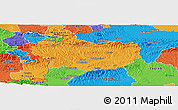 Political Panoramic Map of Krapina-Zagorje