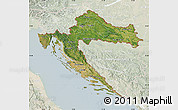 Satellite Map of Croatia, lighten