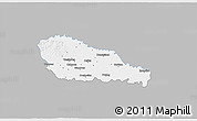 Gray 3D Map of Medimurje, single color outside