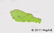 Physical 3D Map of Medimurje, cropped outside