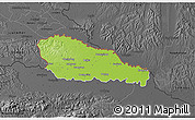 Physical 3D Map of Medimurje, darken, desaturated