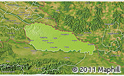 Physical 3D Map of Medimurje, satellite outside