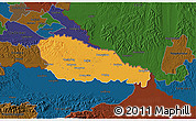 Political 3D Map of Medimurje, darken