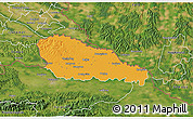 Political 3D Map of Medimurje, satellite outside