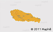 Political 3D Map of Medimurje, single color outside