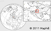 Blank Location Map of Medimurje