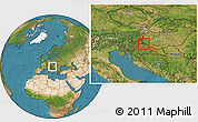 Satellite Location Map of Medimurje