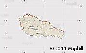 Shaded Relief Map of Medimurje, cropped outside