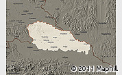 Shaded Relief Map of Medimurje, darken