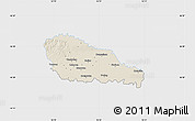 Shaded Relief Map of Medimurje, single color outside