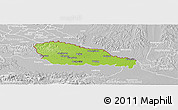 Physical Panoramic Map of Medimurje, lighten, desaturated