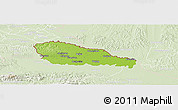 Physical Panoramic Map of Medimurje, lighten