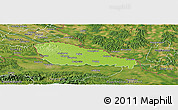 Physical Panoramic Map of Medimurje, satellite outside