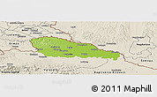 Physical Panoramic Map of Medimurje, shaded relief outside