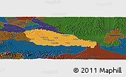 Political Panoramic Map of Medimurje, darken