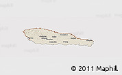 Shaded Relief Panoramic Map of Medimurje, cropped outside