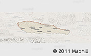Shaded Relief Panoramic Map of Medimurje, lighten