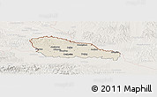 Shaded Relief Panoramic Map of Medimurje, lighten