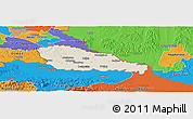 Shaded Relief Panoramic Map of Medimurje, political outside