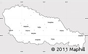 Silver Style Simple Map of Medimurje, cropped outside