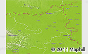 Physical 3D Map of Osijek-Baranja