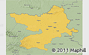 Savanna Style 3D Map of Osijek-Baranja