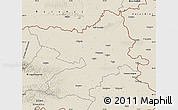 Shaded Relief Map of Osijek-Baranja