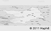 Silver Style Panoramic Map of Osijek-Baranja