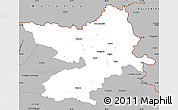 Gray Simple Map of Osijek-Baranja