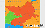 Political Simple Map of Osijek-Baranja