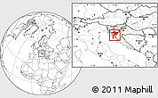 Blank Location Map of Primorje-Gorski Kotar