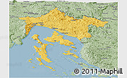 Savanna Style Panoramic Map of Primorje-Gorski Kotar