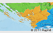 Political 3D Map of Sibenik