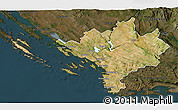 Satellite 3D Map of Sibenik, darken