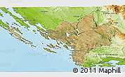 Satellite 3D Map of Sibenik, physical outside