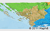 Satellite 3D Map of Sibenik, political outside