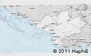 Silver Style 3D Map of Sibenik