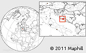 Blank Location Map of Sibenik