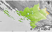 Physical Map of Sibenik, desaturated