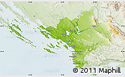 Physical Map of Sibenik, lighten